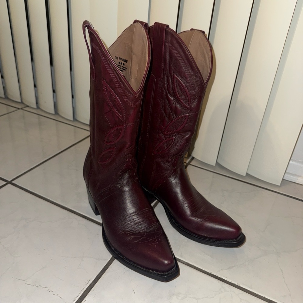 Men's Maroon Western Boots
